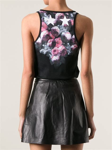 givenchy floral cotton blouse womens|givenchy tank tops sale.